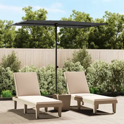 Vidaxl Outdoor Parasol With Aluminum Pole 78.7"x59.1" Anthracite 7338