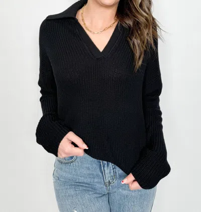 Shop Stitches & Stripes Riley Polo Sweater In Black