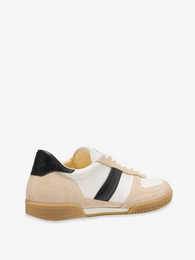 Tom Ford Terence Leather And Suede Sneakers In Beige