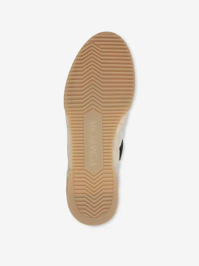 Tom Ford Terence Leather And Suede Sneakers In Beige