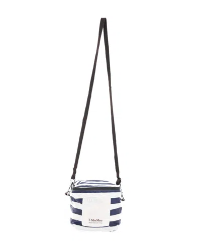 Max Mara 's  Striped Bag In White Polyamide In White