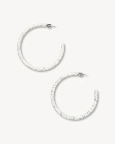 Machete Large Hoops In Pistachio In Grey