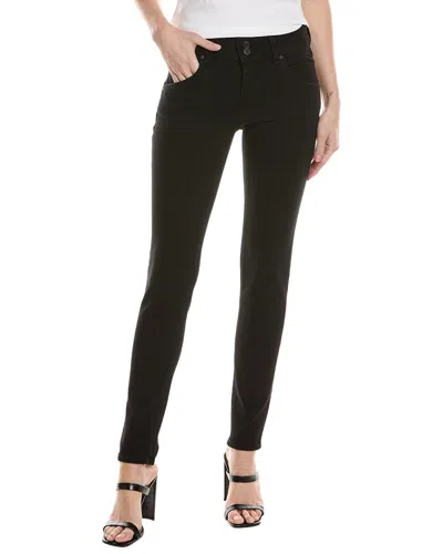 Hudson Jeans Collin Mid-rise Black Skinny Jean In Black