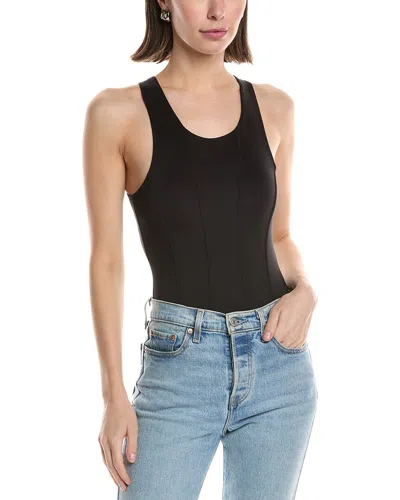 Hudson Jeans Scoop Neck Bodysuit In Black