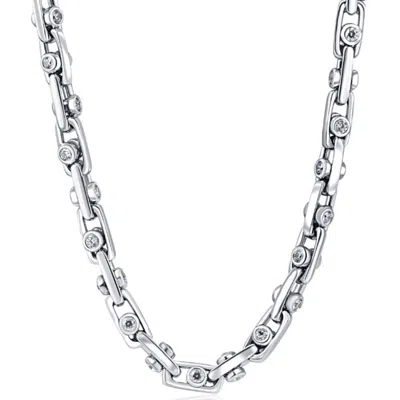 Pompeii3 Men's Heavy Designer Diamond Mariner 14k Gold (155gram) Or Platinum (291gram) 7.5mm Chain Necklace 2 In Multi