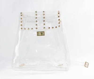 Clearly Handbags The Blair Backpack In Gold In Gold