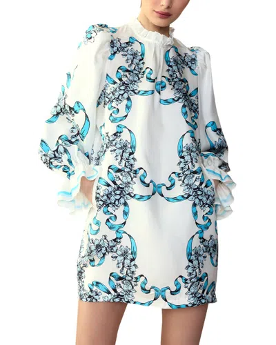 Cynthia Rowley Marseille Silk Shift Dress In Beige