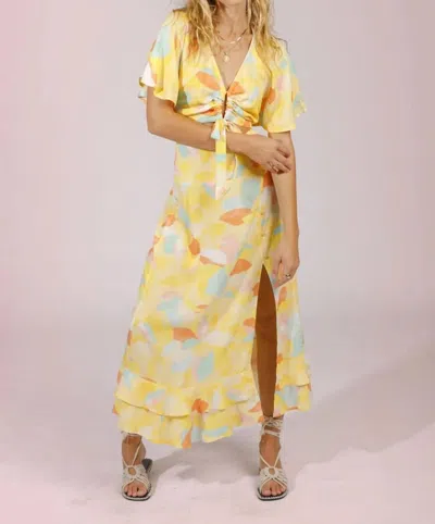 Band Of The Free Marbella Skirt In Yellow Mint In Multi
