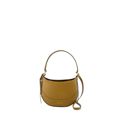 Vanessa Bruno Small Daily Top-handle Half-moon Tote Bag In Brown