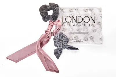 London Charlie 3-piece Scrunchie Set In Multi In Multi