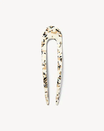 Machete French Hair Pin In Terrazzo In Multi
