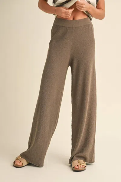 Miou Muse Renee Knit Pants In Mocha In Brown