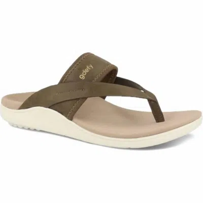 Gravity Defyer Women's Gimor Flip Sandals In Olive In Green