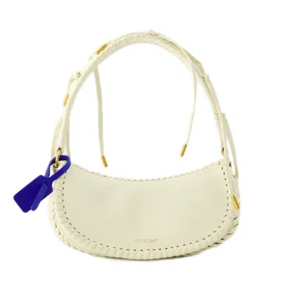 Off-white Edge Weaving Shoulder Bag - Leather - Beige In Multi
