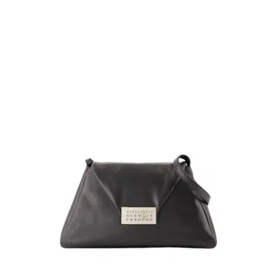 Mm6 Maison Margiela Numeric Medium Soft Crossbody - Leather - Black In Black