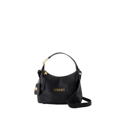 Versace Hobo Shoulder Bag In Black
