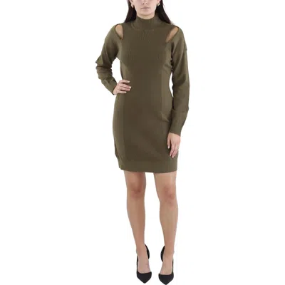 Bcbgeneration Womens Cut-out Knit Sweaterdress In Green