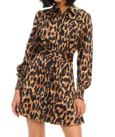 Allison New York Dylan Mini Dress In Leopard In Multi