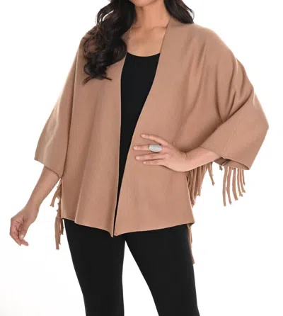 Frank Lyman Knit Cardigan In Camel In Brown