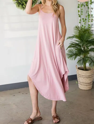 Heyson Womens Pink Cami Strap Midi Dress In Pink