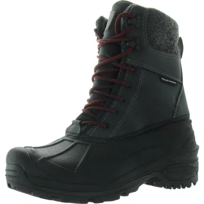 Polar Range Tasco Mens Solid Man Made Winter & Snow Boots In Grey