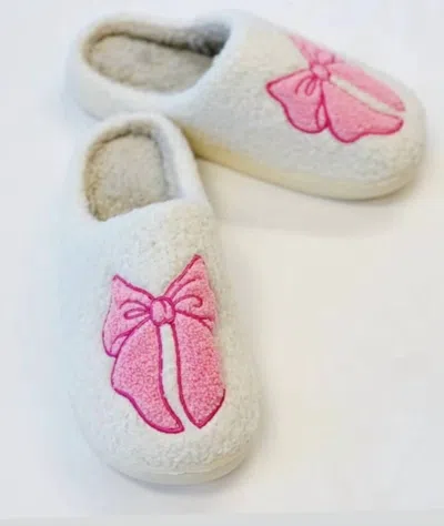 Gabby Women's Cozy Bow Slippers In Pink In Pink