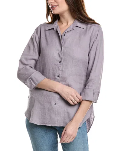 James Perse Linen Shirt In Purple