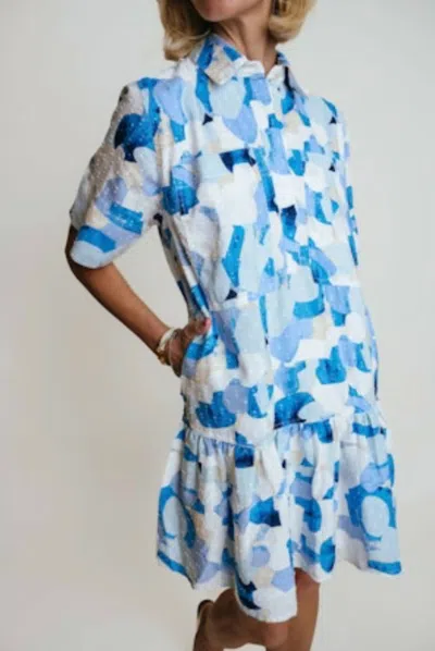 Laroque Lola Dress In Sea Pebble In Multi