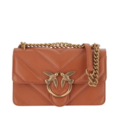 Pinko Love One Mini Light Shoulder Bag In Brown