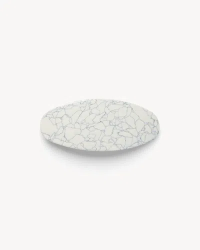Machete Jumbo Oval Barrette In Terrazzo In Grey