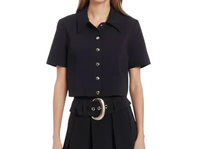 AMANDA UPRICHARD JOSIE TOP IN BLACK 