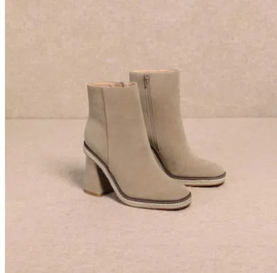 Oasis Society Women's Atlas Platform Ankle Bootie In Taupe In Grey