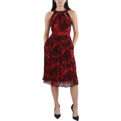 Bcbgmaxazria Womens Halter Viscose Midi Dress In Multi