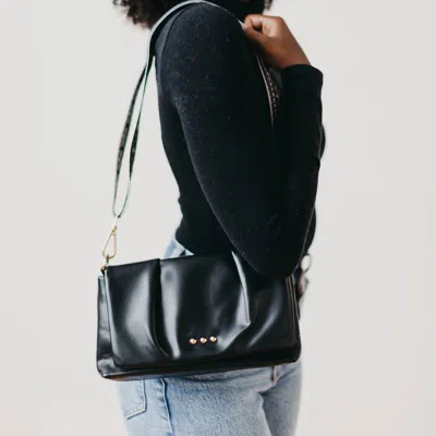 Pretty Simple Aurora Crossbody Clutch Bag In Black In Black