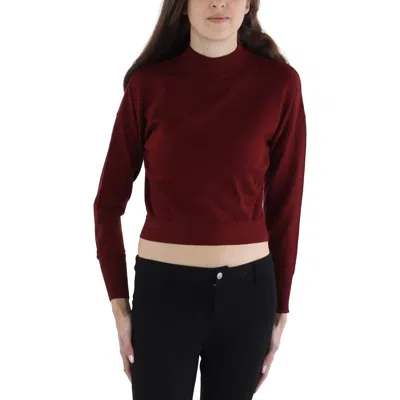 Bcbgeneration Womens Knit Mock Turtleneck Sweater In Pink