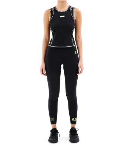 P.e Nation Orbital Tank In Charcoal In Pink
