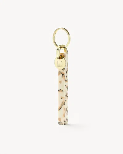 Outlet Bar Keychain In Terrazzo - Gold In Gold