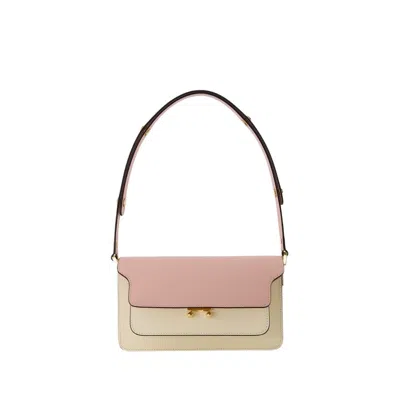 Marni Trunk Colourblock Foldover Top Shoulder Bag In Multi