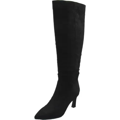 Anne Klein Rene Womens Pointed Toe Tall Knee-high Boots In Black