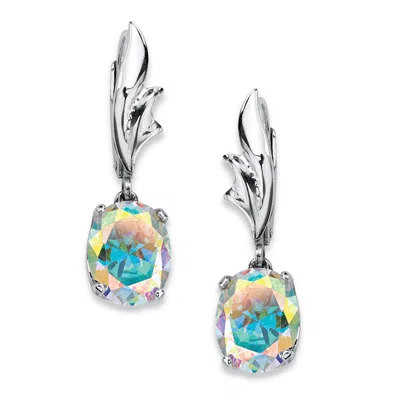 Palm Beach Jewelry 5.08 Tcw Aurora Borealis Cubic Zirconia Drop Earrings In .925 Sterling Silver In Multi