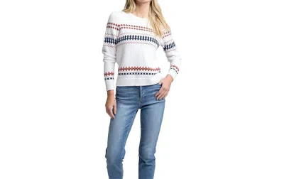 Southern Tide Mckenna Fairisle Sweater In Marshmallow In White