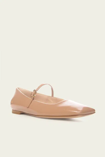 Gianvito Rossi Women's Christina Patent Leather Ballerina Flats In Praline In Pink