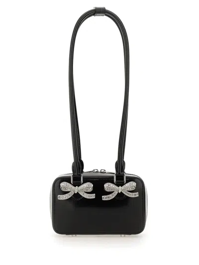 Self-portrait Self Portrait Curved Shoulder Bag In Black