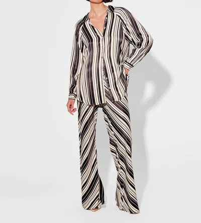 Kivari Sara Shirt In Black/white In Multi