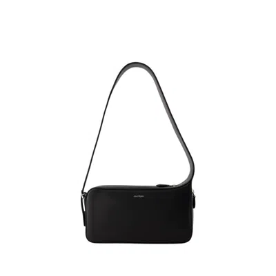 Courrèges One Racer Hobo Bag - Leather - Black In Black