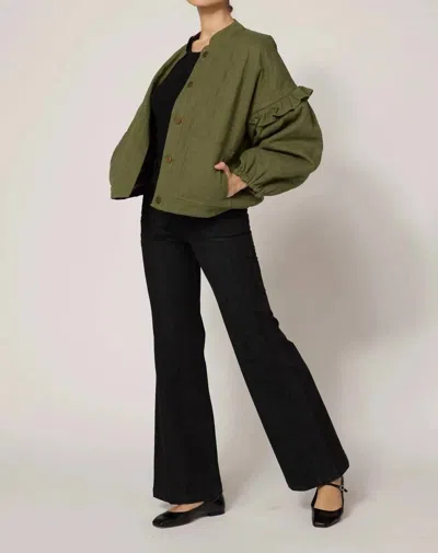 Cleobella The Bobbi Reversible Jacket In Army Green/ Floral In Multi