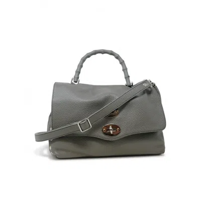 Zanellato 068010-0950000-z0130 Grey Montebianco Postina Daily S Bamboo Leather Handbag In Grey