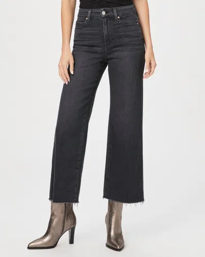 Fidelity High Rise Wide Leg Ankle Jeans In Black Lotus In Multi