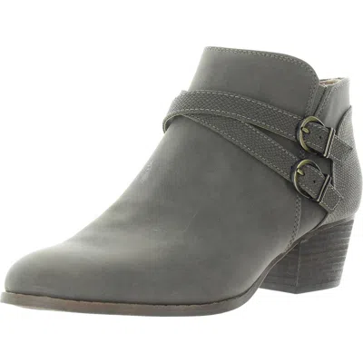 Lifestride Womens Buckle Faux Suede Booties In Multi