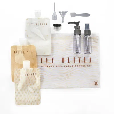 Ivy Olivia 9-piece Refillable Travel Kit In White